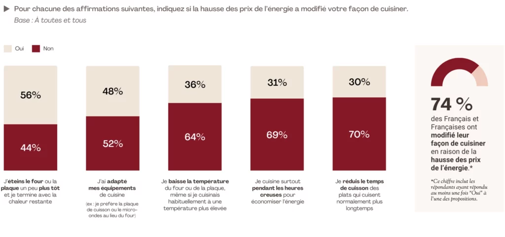 Infographie : 75% des Français ont modifié leur façon de cuisiner suite à la hausse des prix de l'énergie