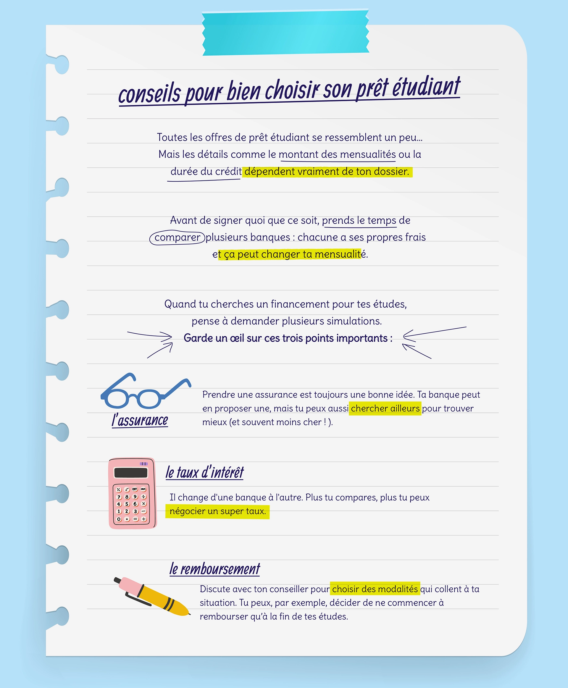 Découvrez nos conseils pour bien choisir votre prêt étudiant