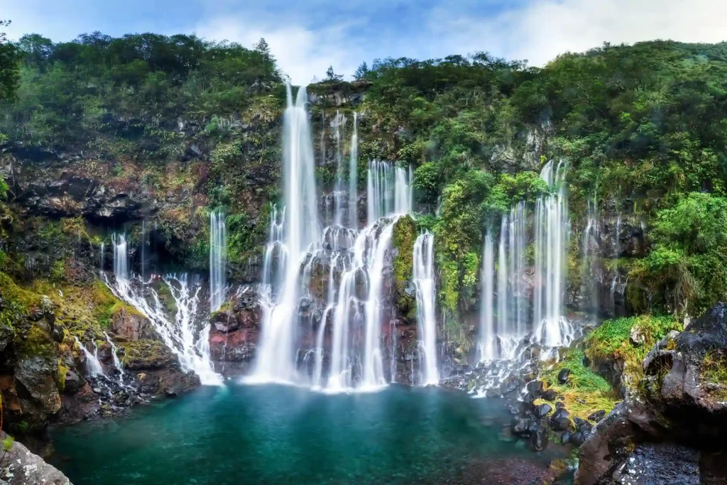 Les cascades de Grand Galet à Saint Joseph, sur l'île de la Réunion, un endroit idéal pour investir