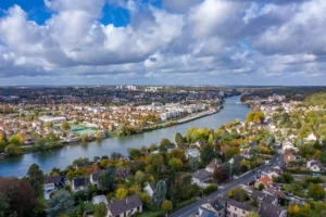 Vue sur la ville de Corbeil-Essonnes 