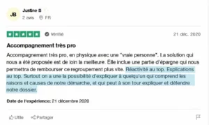 Les avis satisfaits de nos clients après un rachat de crédits. Découvrez le retour positif de Justine