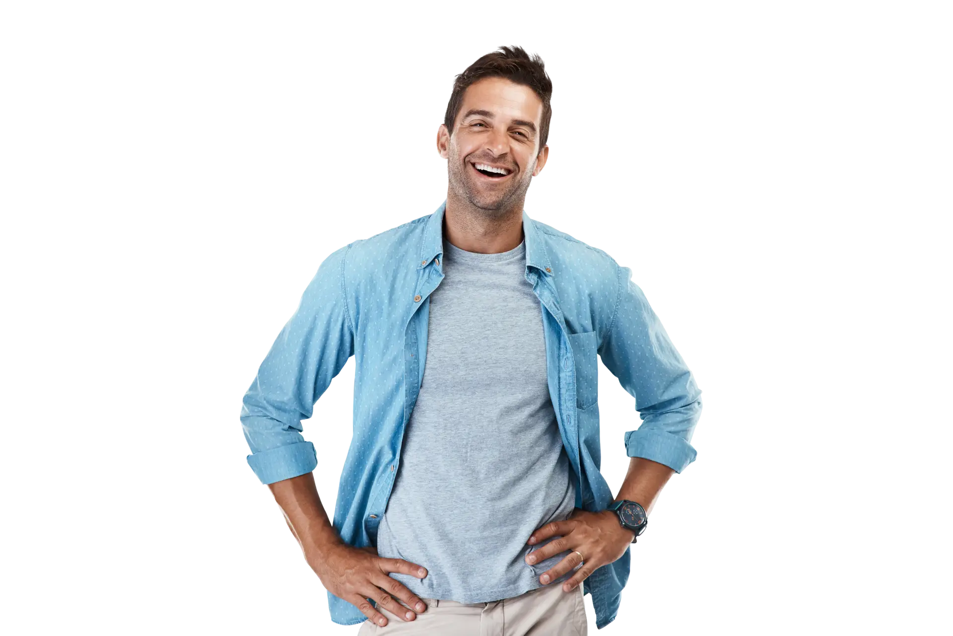 Image d'homme choqué positivement