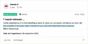 Les avis positifs de nos clients après un rachat de crédits. Découvrez l'avis de Danielle